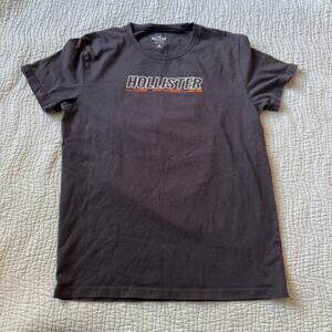 Hollister California T-Shirt Graphic Tee Gray Orange Size XS Costal Cotton